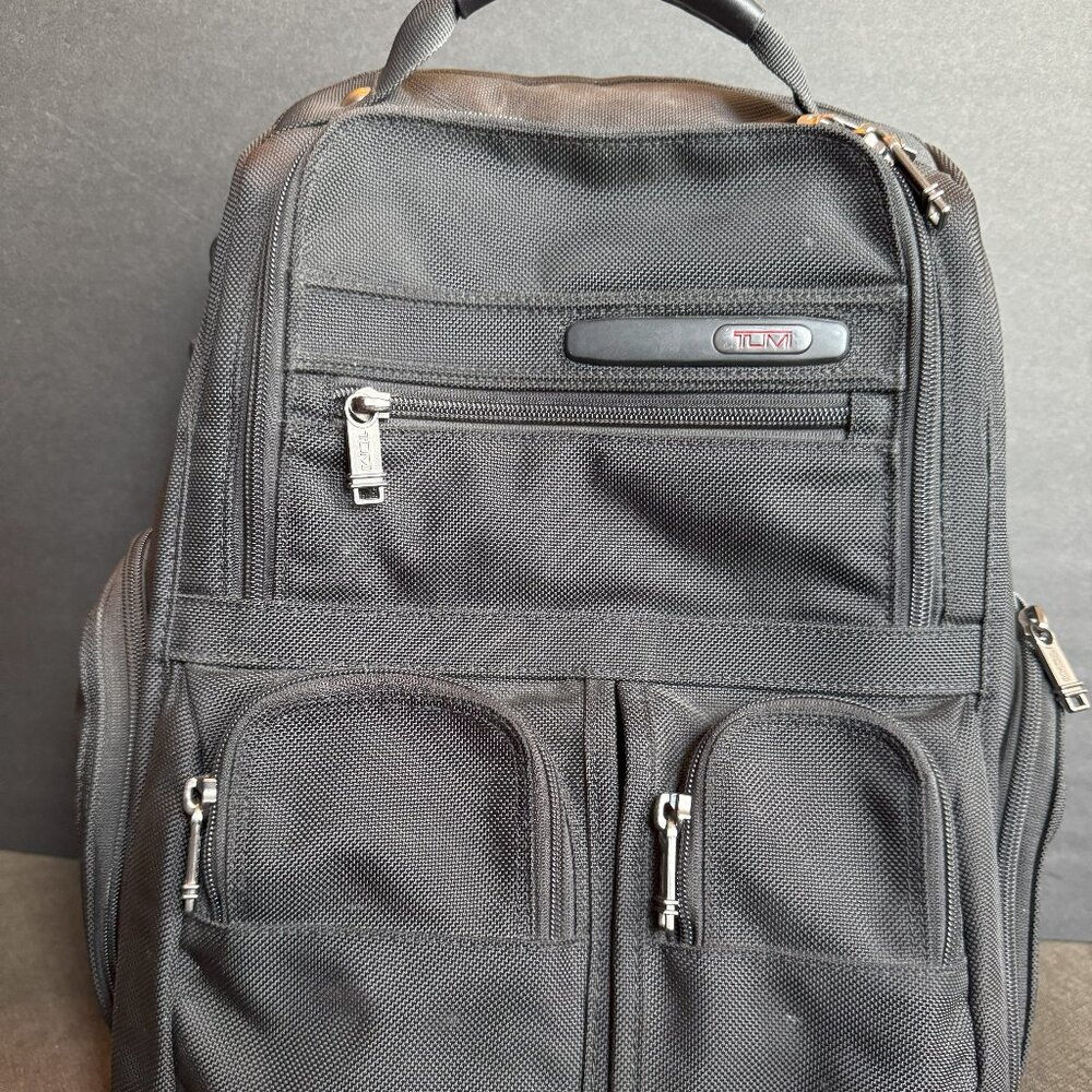 TUMI Black Alpha Compact Backpack